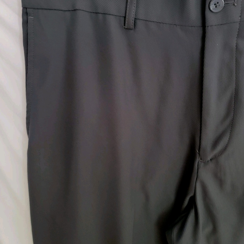 Izod Golf Pants Mens 36x30 Black Flat Front Performance‎ Stretch Polyester Golf